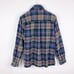 Vintage Boston Traders Blue Brown Plaid Heavyweight Flannel Shirt Shacket Small