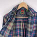 Vintage Boston Traders Blue Brown Plaid Heavyweight Flannel Shirt Shacket Small