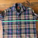 Vintage Boston Traders Blue Brown Plaid Heavyweight Flannel Shirt Shacket Small
