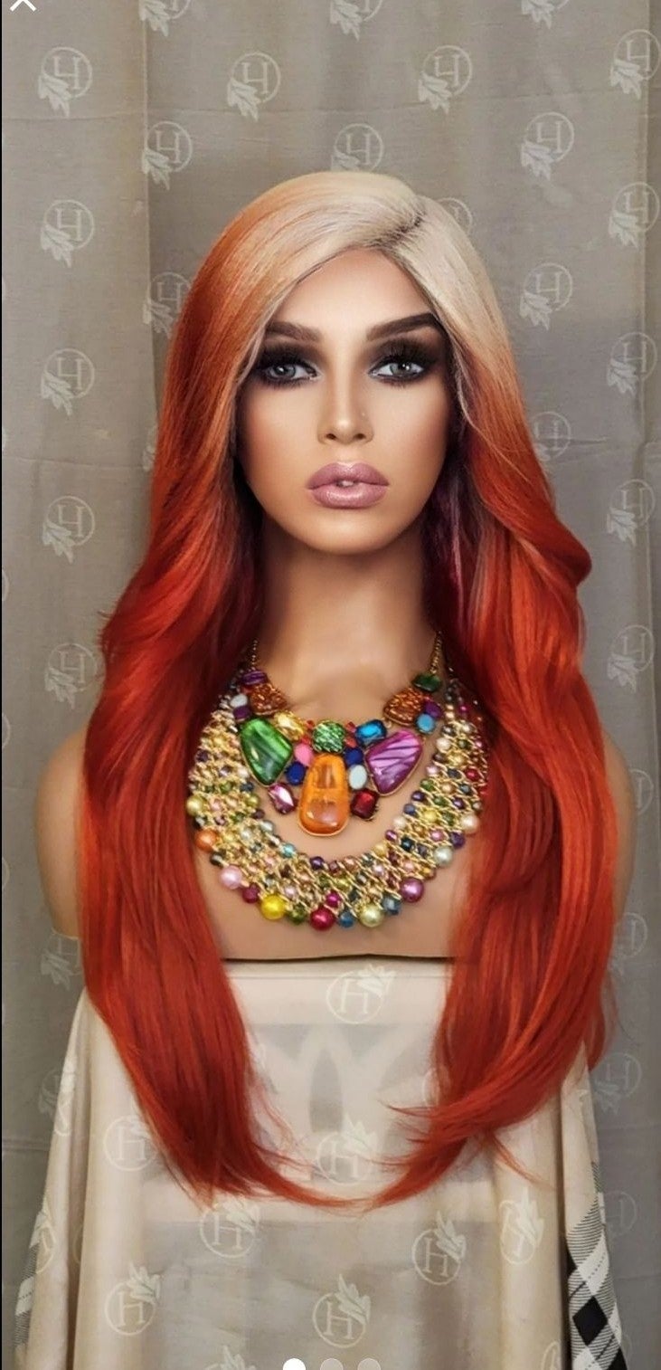 Wowfactor orange blonde dream lace wig