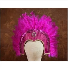 Fuchsia Showgirl Burlesque Headdress