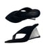 Good American Clear Wedge Sandals Size 6 Neoprene GA077N-X