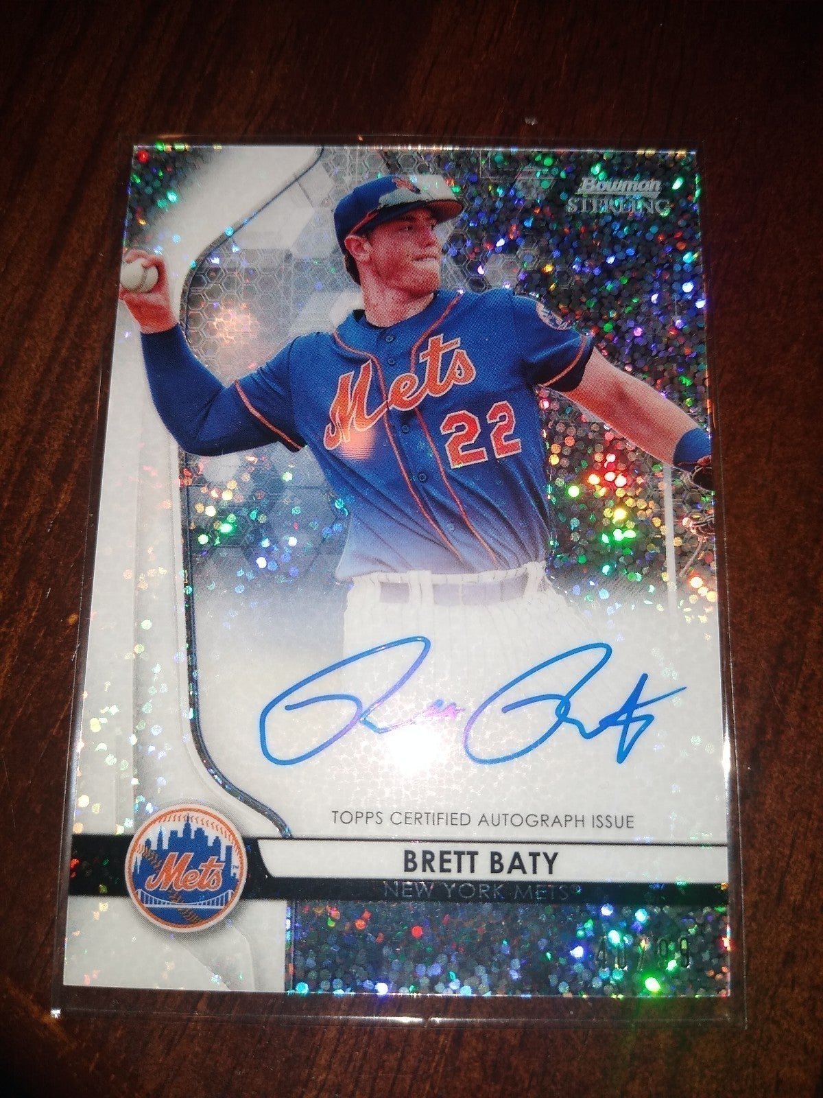 2020 Bowman Sterling Brett Baty Speckle Refractor Auto 40/99