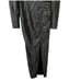 ML Monique Lhuillier Metallic Stripes Maxi Dress Long Sleeves Black Multi Size 2