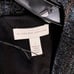 ML Monique Lhuillier Metallic Stripes Maxi Dress Long Sleeves Black Multi Size 2