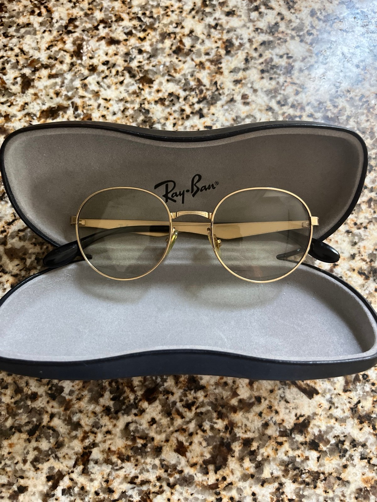 Ray-Ban Retro Sunglasses | Gold Frame | Yellow Lens