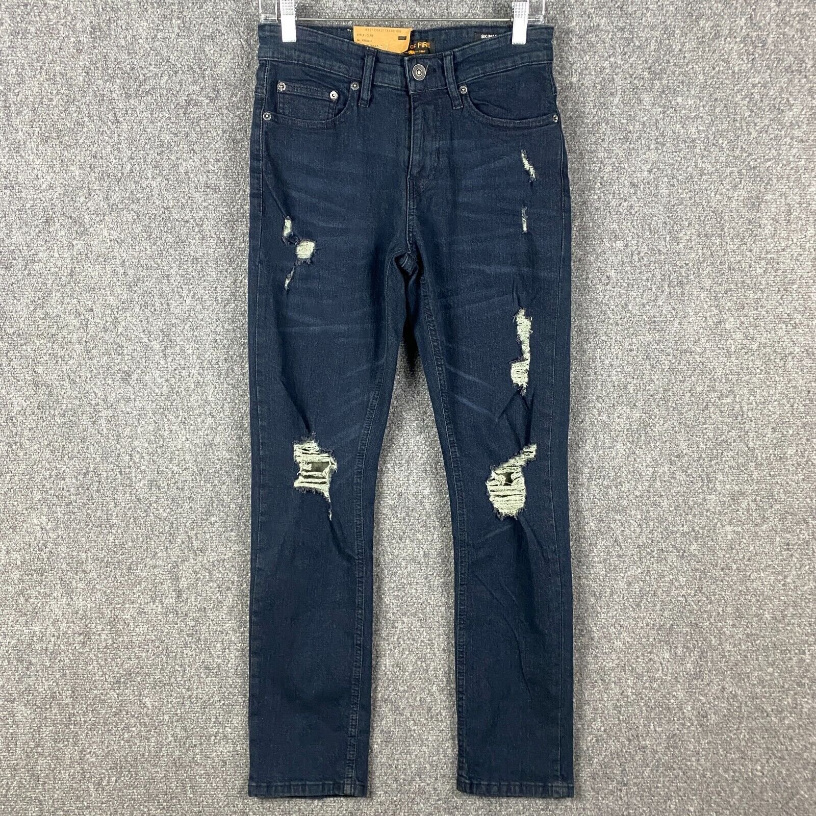 Ring of Fire Skinny Jeans 30x30 Men's Denim NWT Claw Stretch Cotton Blue