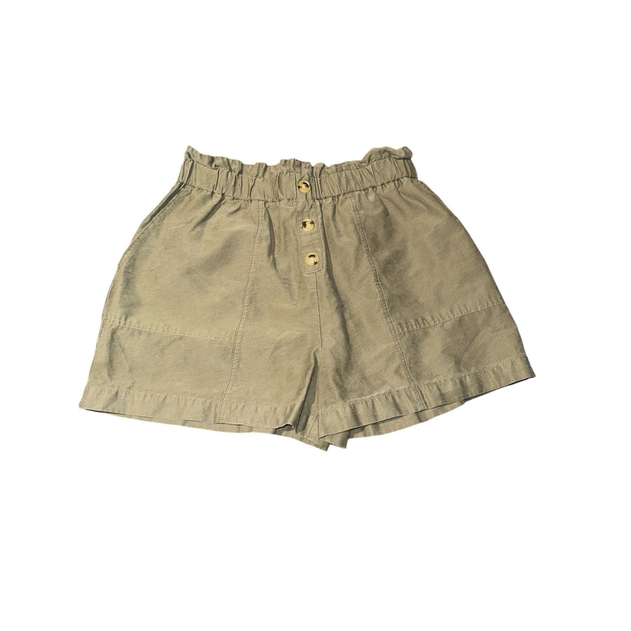 Zara Women's Shorts XL Green Lyocell Modal with Polyester Paperbag