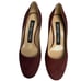 NWT Sergio Rossi Burgundy Suede Round Toe Heels 35 EU