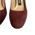 NWT Sergio Rossi Burgundy Suede Round Toe Heels 35 EU