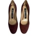 NWT Sergio Rossi Burgundy Suede Round Toe Heels 35 EU