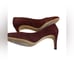 NWT Sergio Rossi Burgundy Suede Round Toe Heels 35 EU