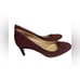 NWT Sergio Rossi Burgundy Suede Round Toe Heels 35 EU
