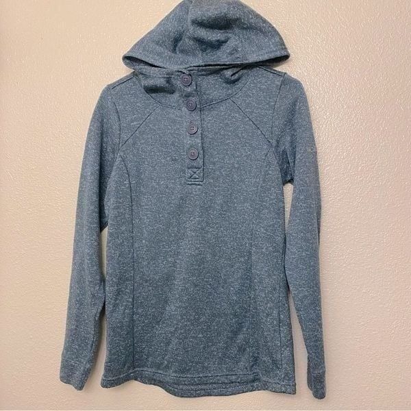 Columbia Castle Peak Pullover hoodie knit sweater quarter button Hooded S
