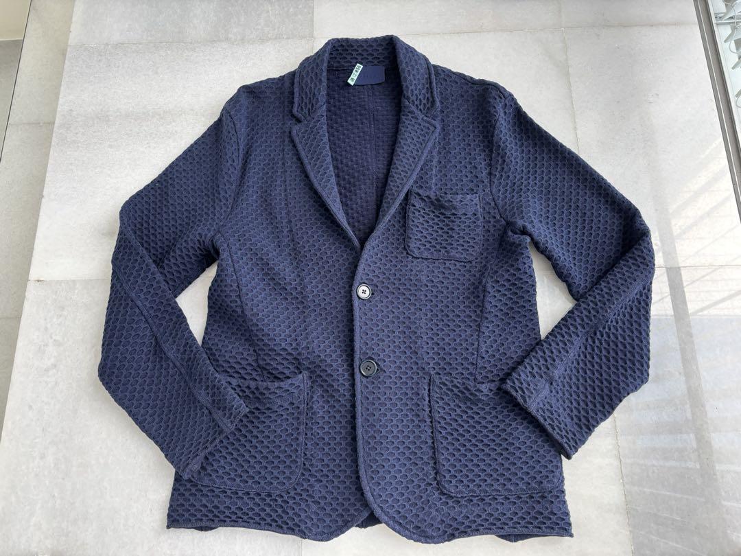 Altea 175-1106 Altea Waffle Knit Jacket, Honeycomb, Navy, Size M