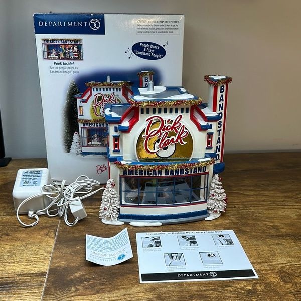 Dept 56 Dick Clark American Bandstand Snow Village #55353 Retired Works