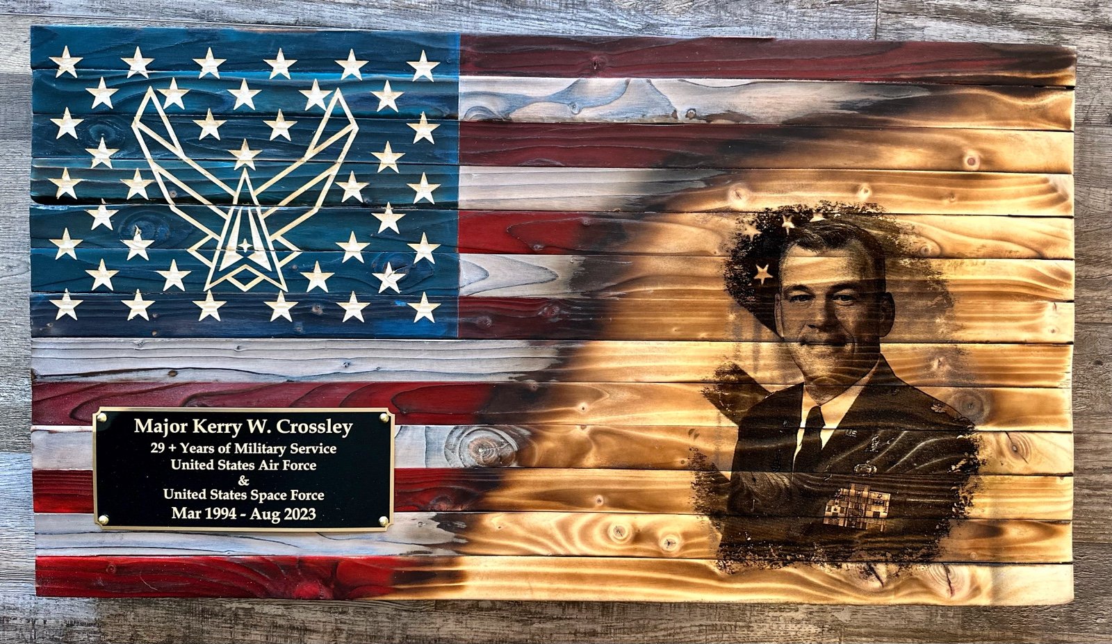 Wood Flag Wall Art - 30”