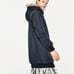 HOT ITEM Blue Waterproof Parka with Urban Graphic Peace Sign