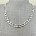 Unisex Sterling Silver 27 1/2 Figaro Necklace SN-3160