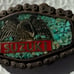 Vintage Belt Buckle Featuring Suzuki Motorcycle Brand Logo