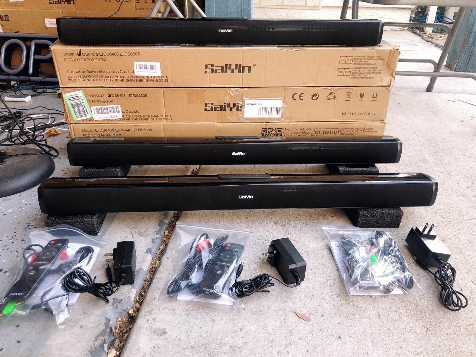 3 boxes Bluetooth sound bar 32 inch for 100