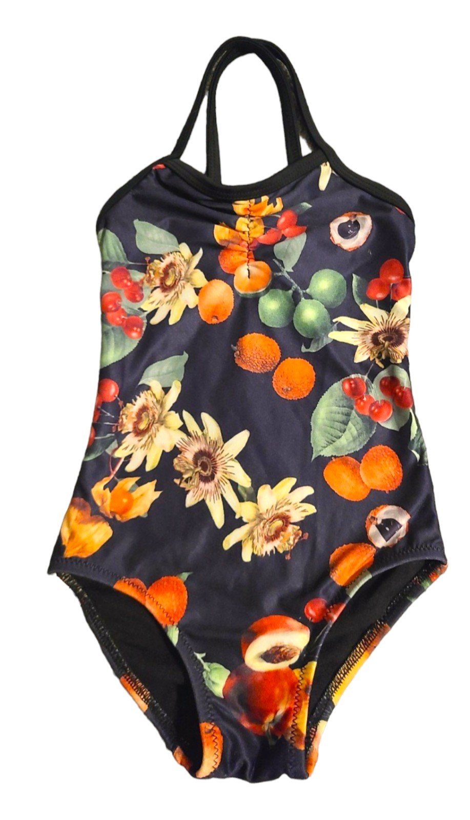 Stella Cove Fruits Floral Black Bathing Suit Swimsuit 12 Months One Piece NEW