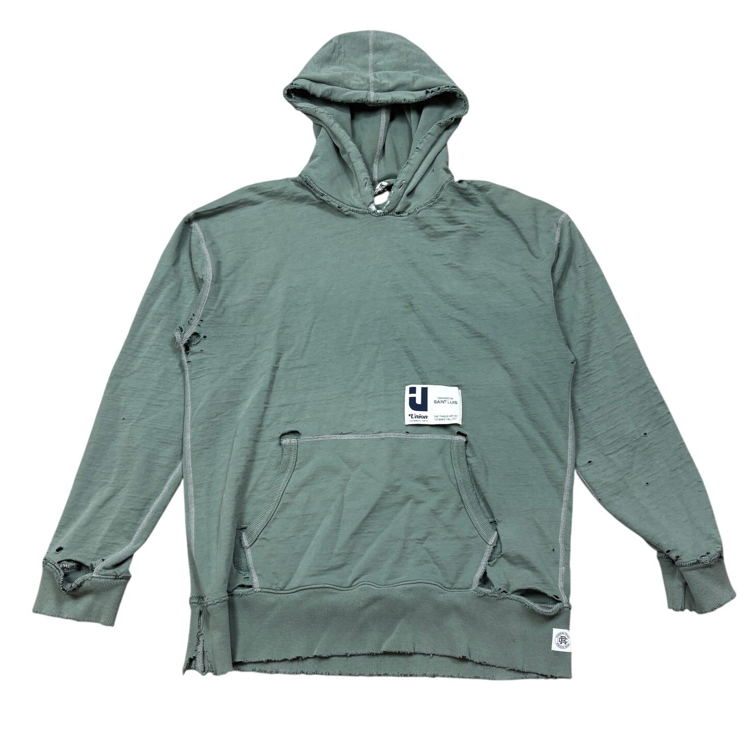 Rare Reigning Champ x Union Saint Luis Distressed Hoodie Men's Large Grunge