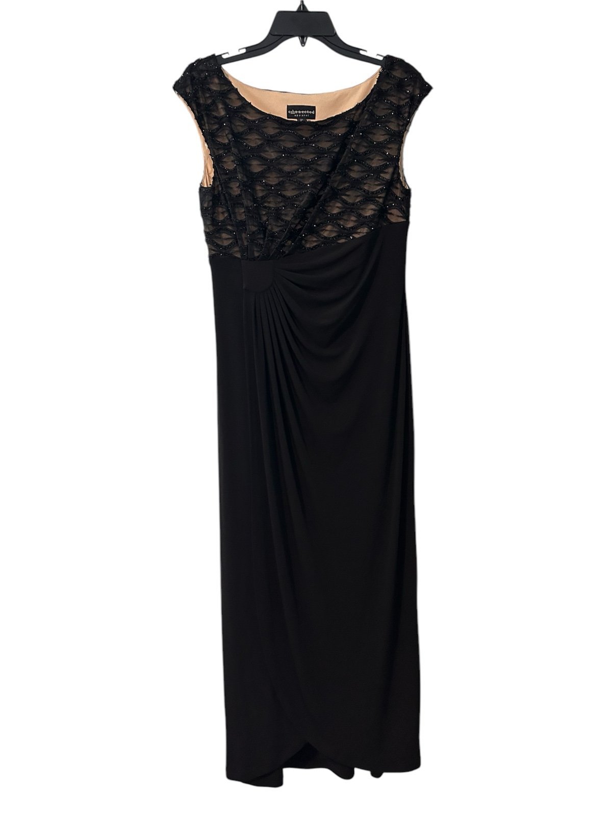 Elegant Black Embroidered Gown