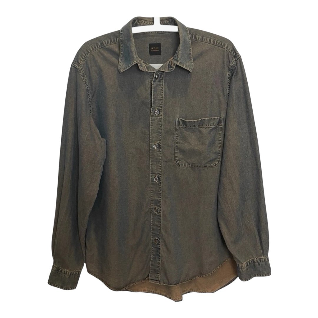 Acorn by Bob Goldfeder Vintage Button Down Shirt Size Medium Made in Italy
