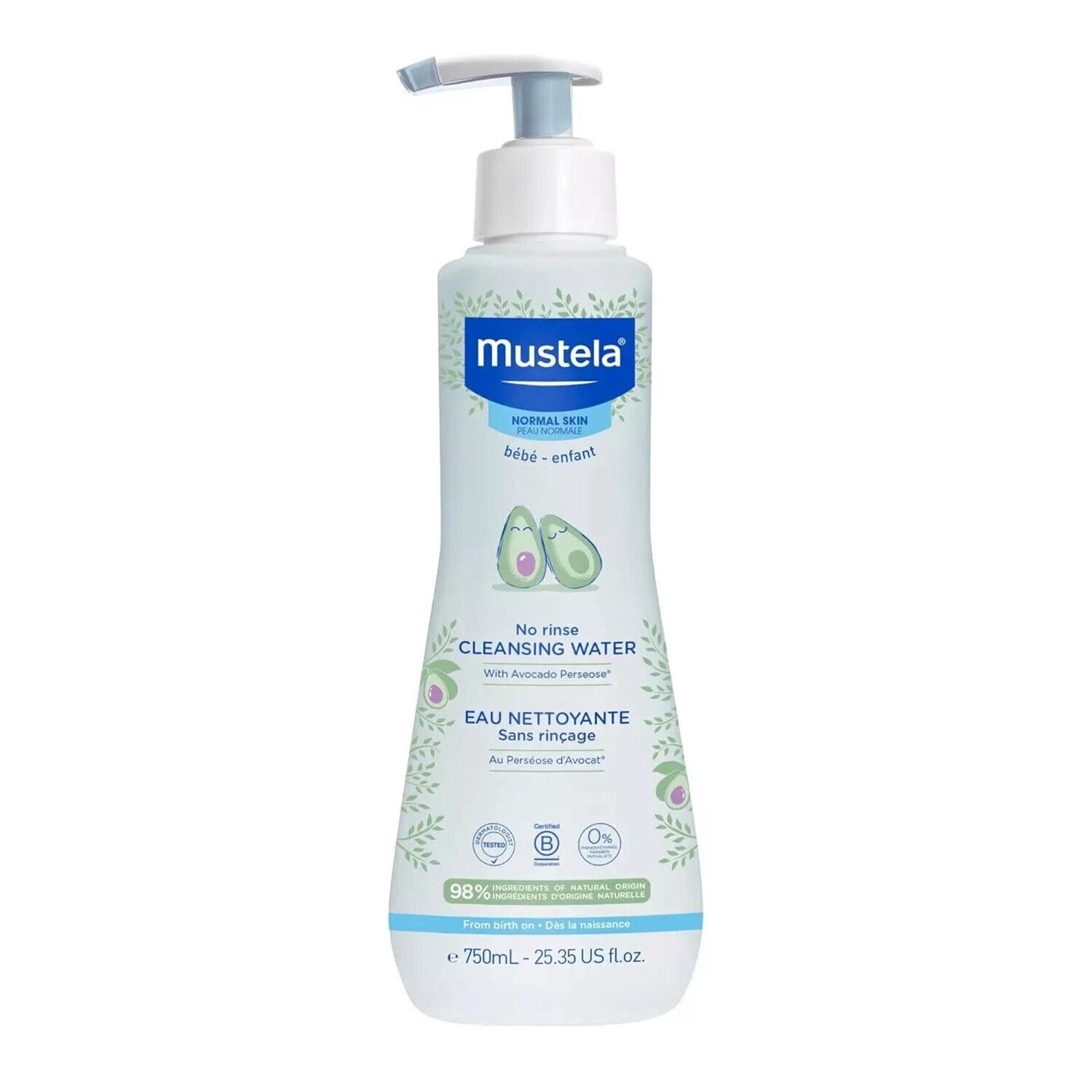 Mustela Baby Cleansing Water - No-Rinse Micellar 10.1 Fl Oz