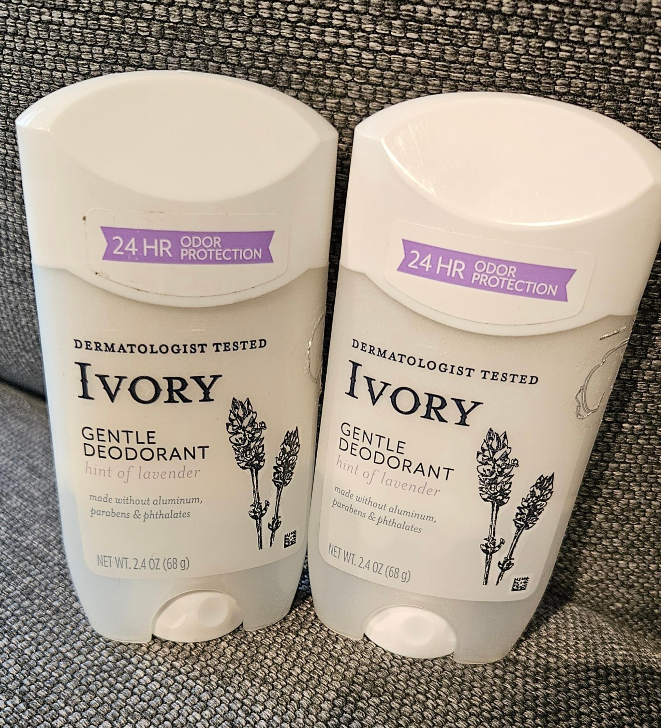 2X IVORY Gentle Deodorant Stick, Hint of Lavender, 2.4oz New Rare Discontinued