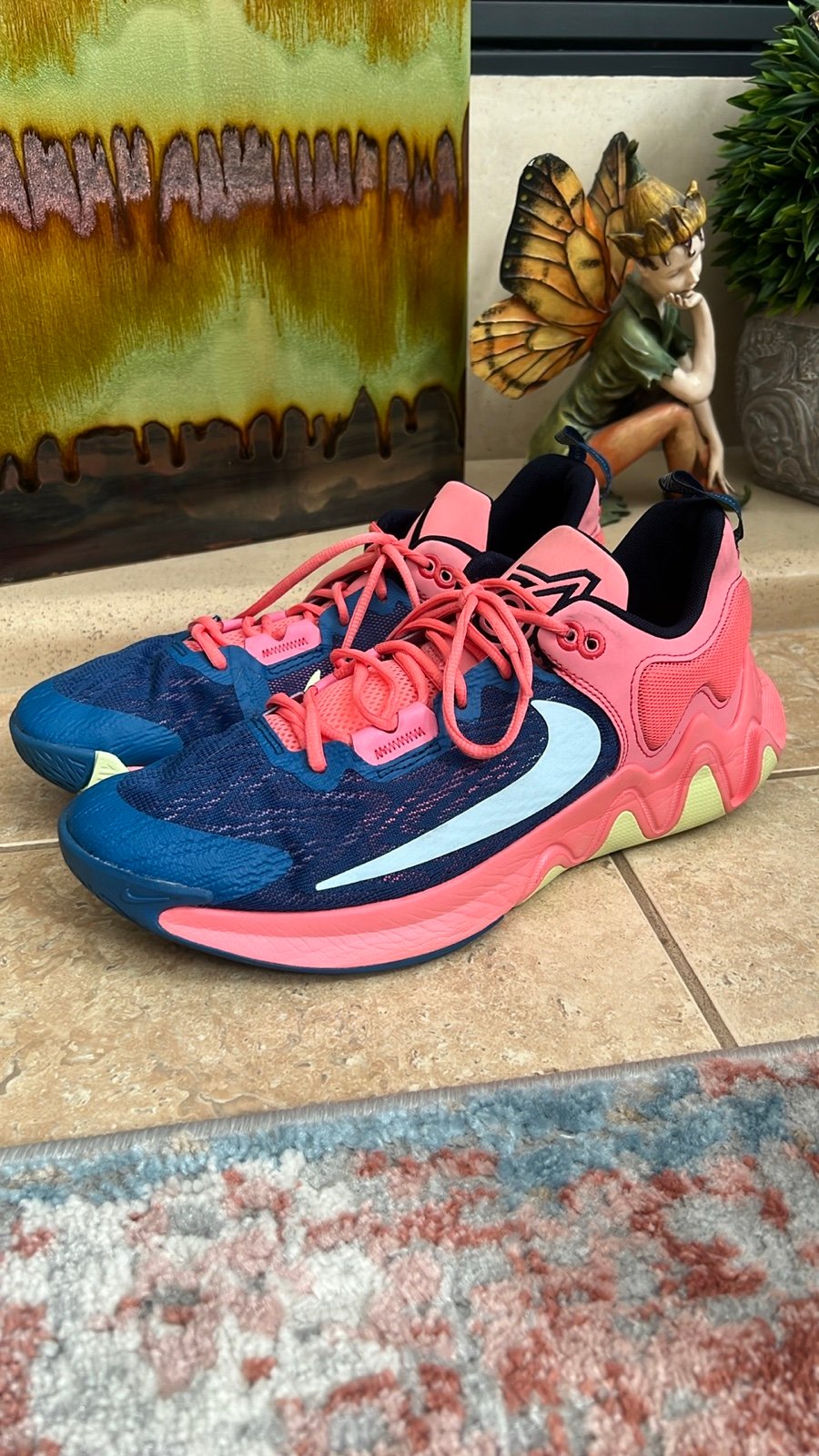 Nike Mens Giannis Immortality 2 DM0825 400 Dark Marina Blue Pink - Size 12
