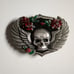 Vintage Pewter Skull Buckle, 1988