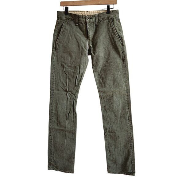 Rag & Bone Army Green Men's Straight Leg Mid Rise Chino Pants 30