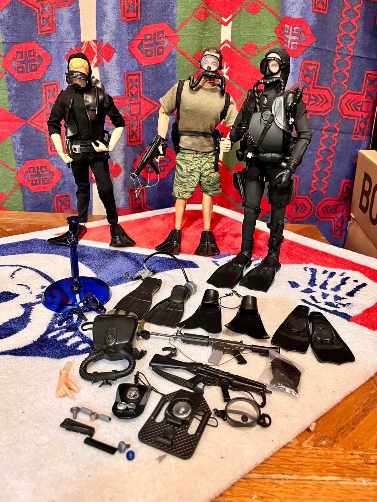 Navy seals us combat scuba toys figurines rare as12 in