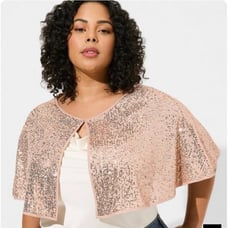 Torrid sequins bolero champaign new with tags