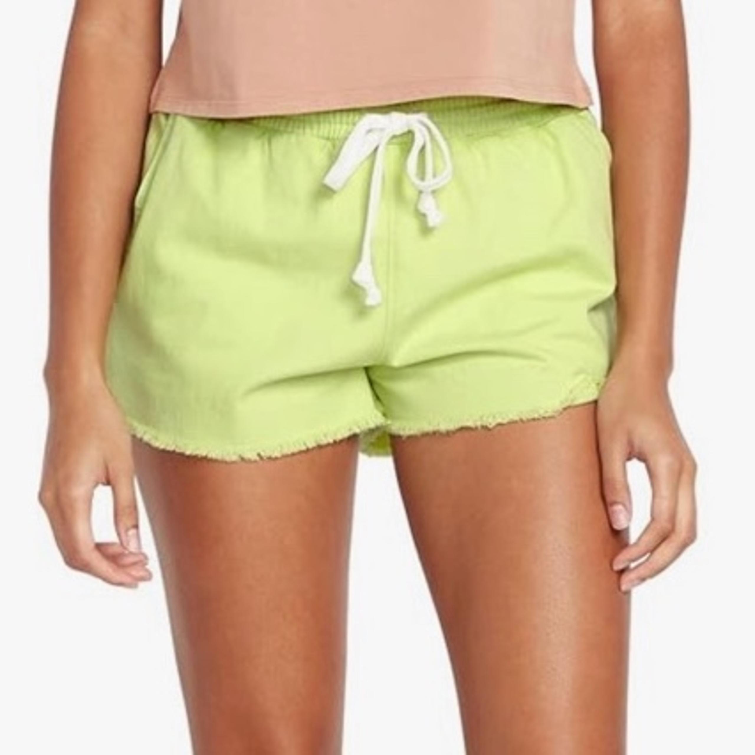 Volcom Small Shorts Strutin Stone Elastic Waist 100% cotton Island Green NWT