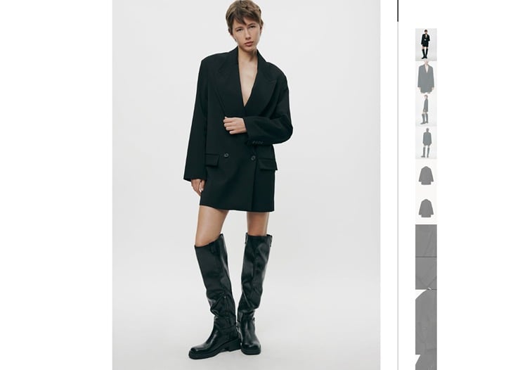 NWT ZARA LONG OVERSIZED JACKET ZW COLLECTION BLACK