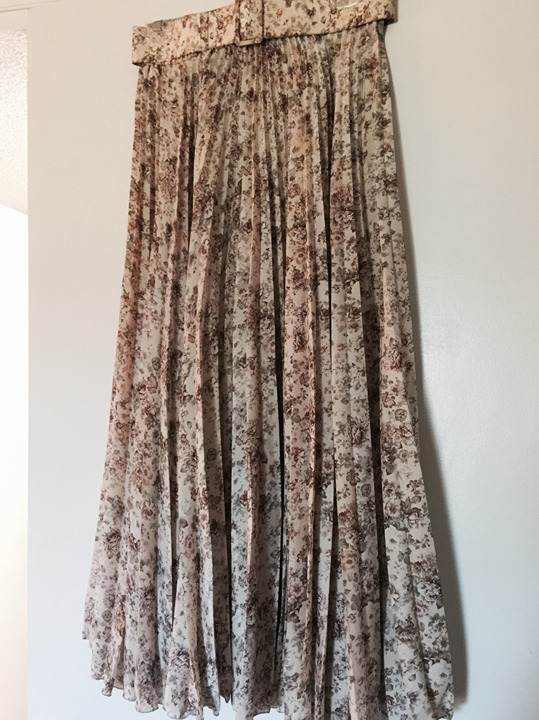 Exquisite Endless Plisse Skirt. CUSTOM-MADE IN MILAN. Size M.