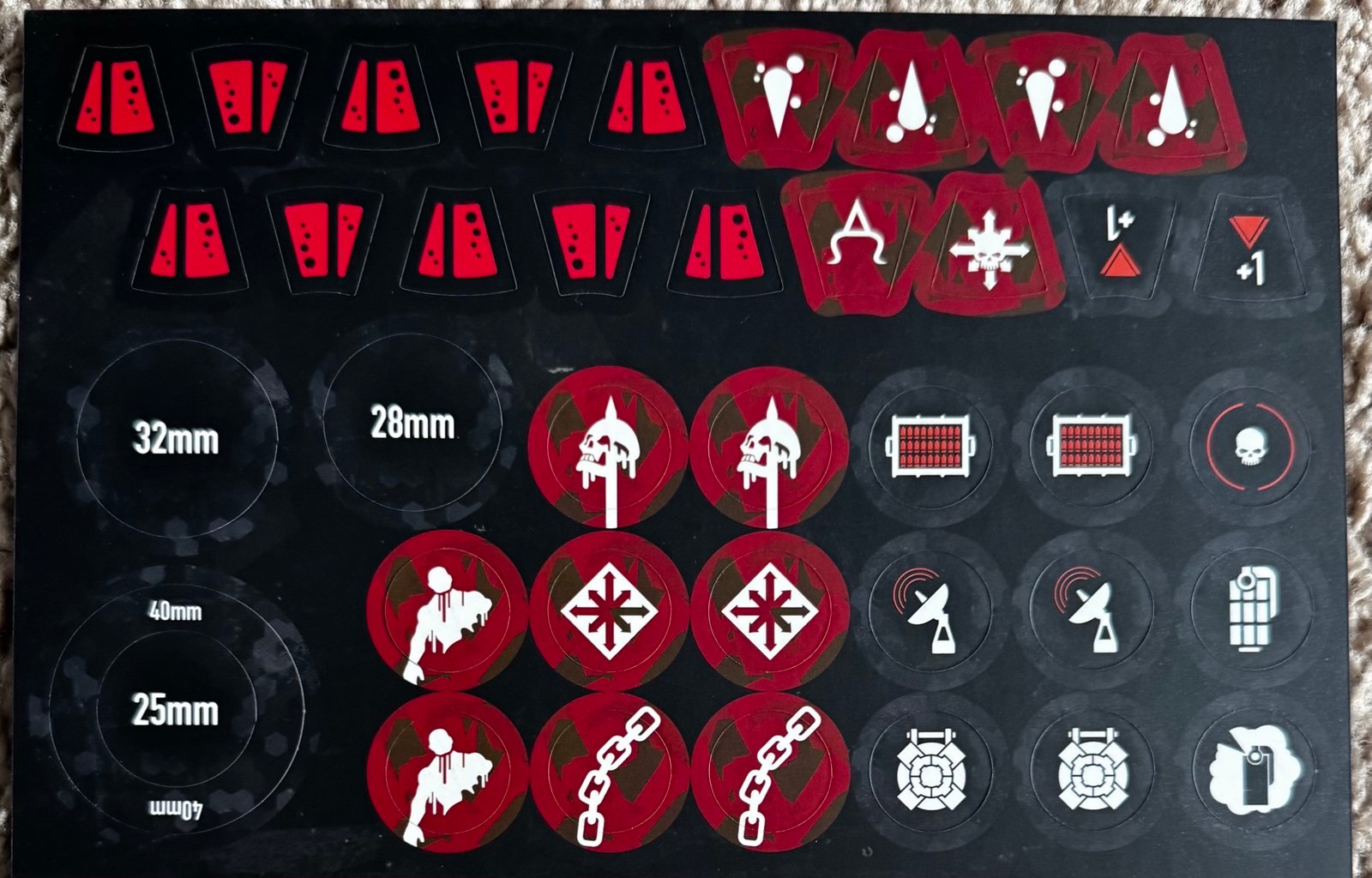 Warhammer 40k Kill Team Blood & Zeal Goremonger Team, Tokens