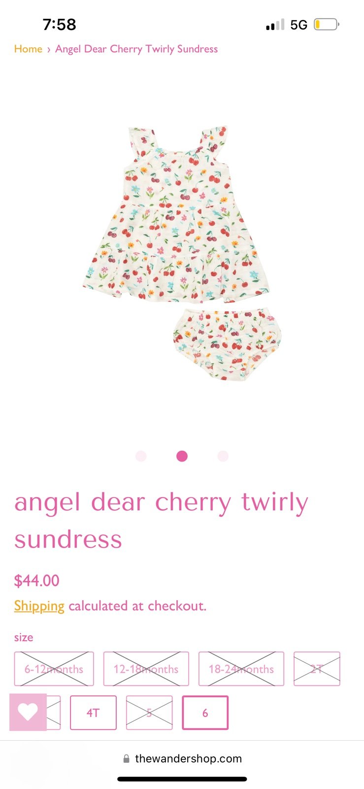 angel dear cherry twirly sundress