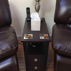 End Tables with 2 Storage Drawers and Shelf Narrow Space