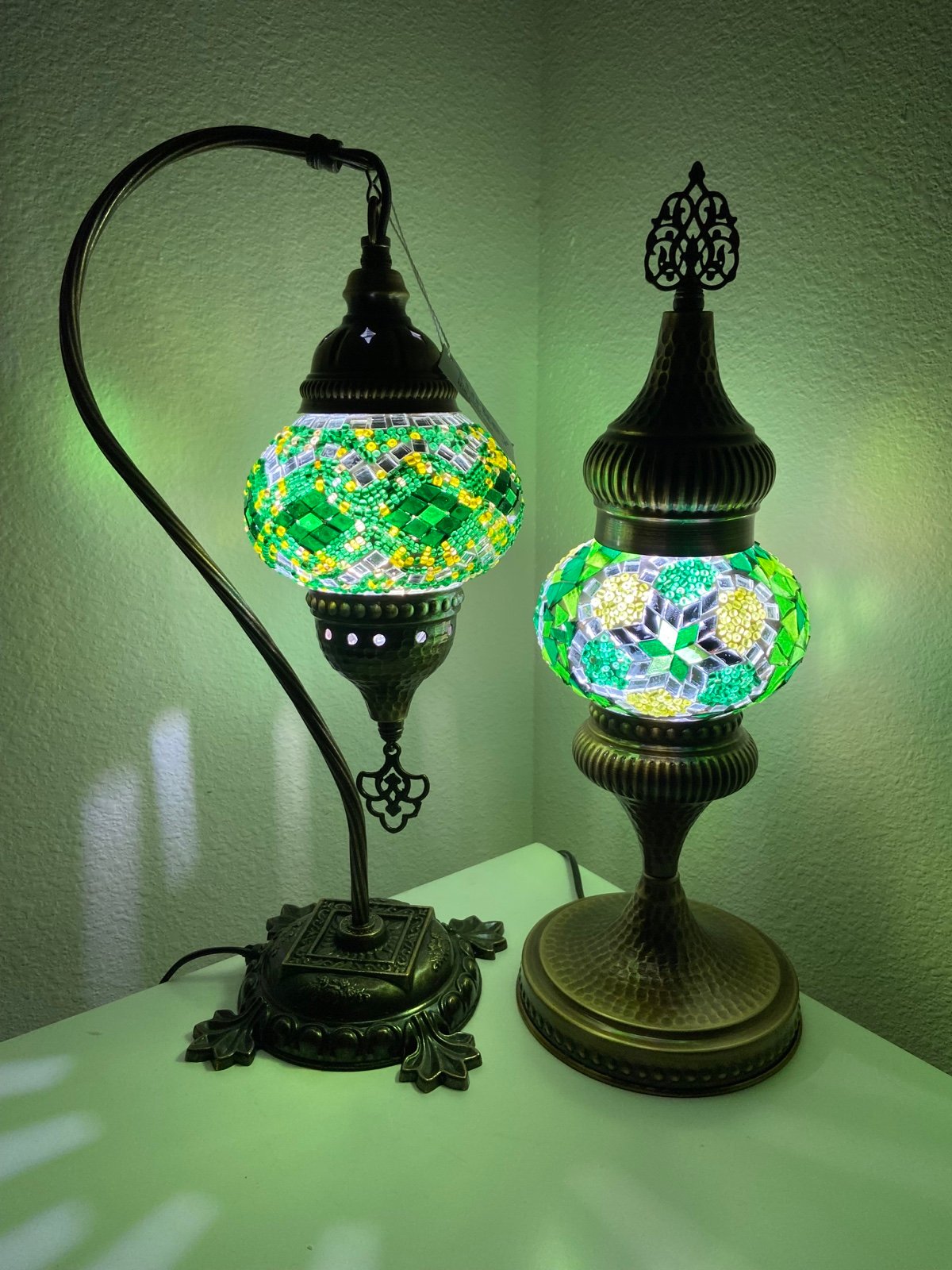 Handmade Turkish table lamp set of 2