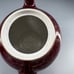 Hall USA Vintage China Ceramic Burgundy & Gold Dogwood Flower 6 Cup Teapot #053
