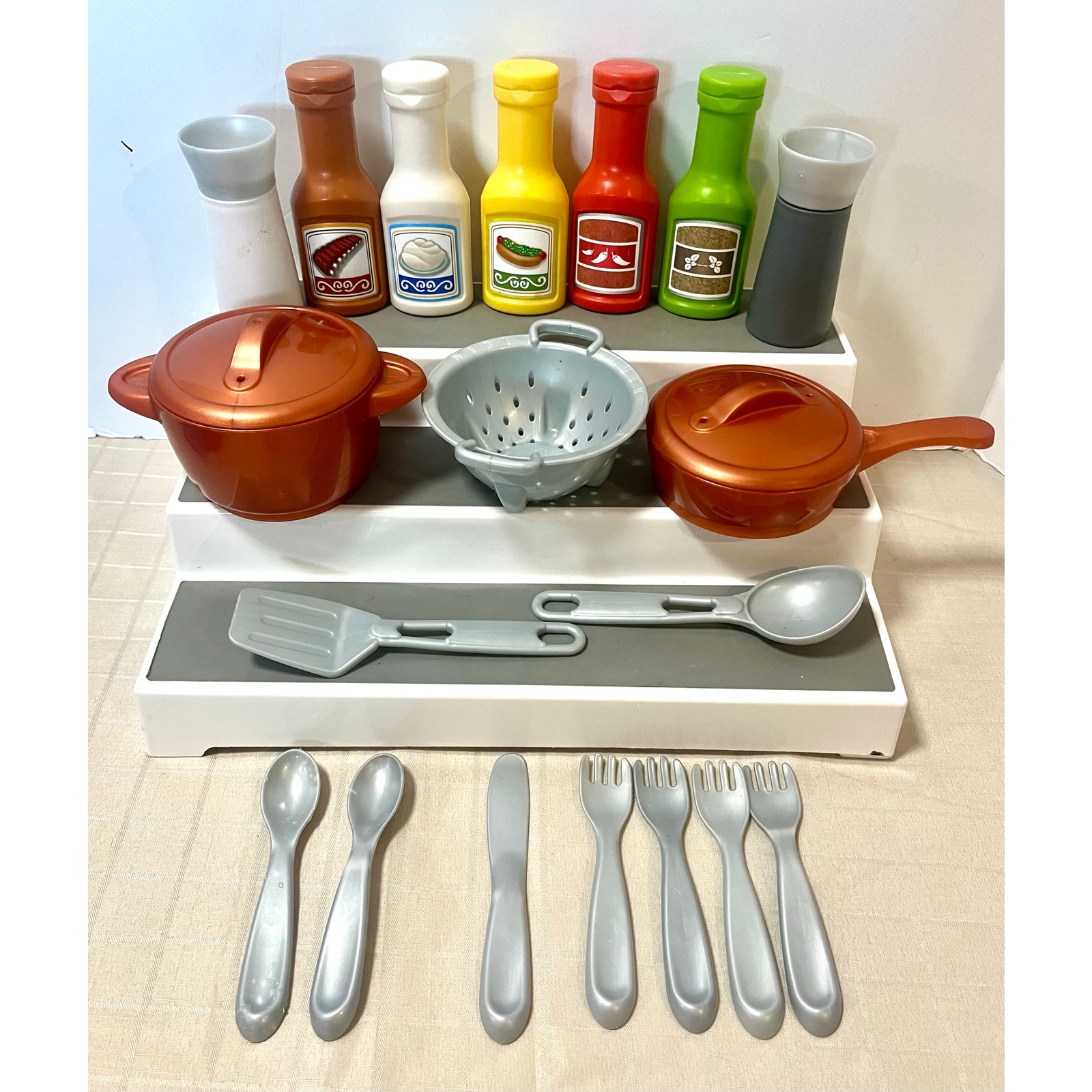 Step 2 Euro Edge Kitchen Replacement pieces condiments pots pans utensils