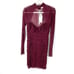 Lovers + Friends Nouvelle Mini Dress Merlot Burgundy Ruched Mesh Sz M
