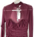 Lovers + Friends Nouvelle Mini Dress Merlot Burgundy Ruched Mesh Sz M