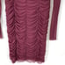 Lovers + Friends Nouvelle Mini Dress Merlot Burgundy Ruched Mesh Sz M