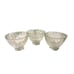 Antique Set Lot Of 3 Lamp Glass Crystal Shades Floral Pattern Frosted Bundle