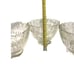 Antique Set Lot Of 3 Lamp Glass Crystal Shades Floral Pattern Frosted Bundle